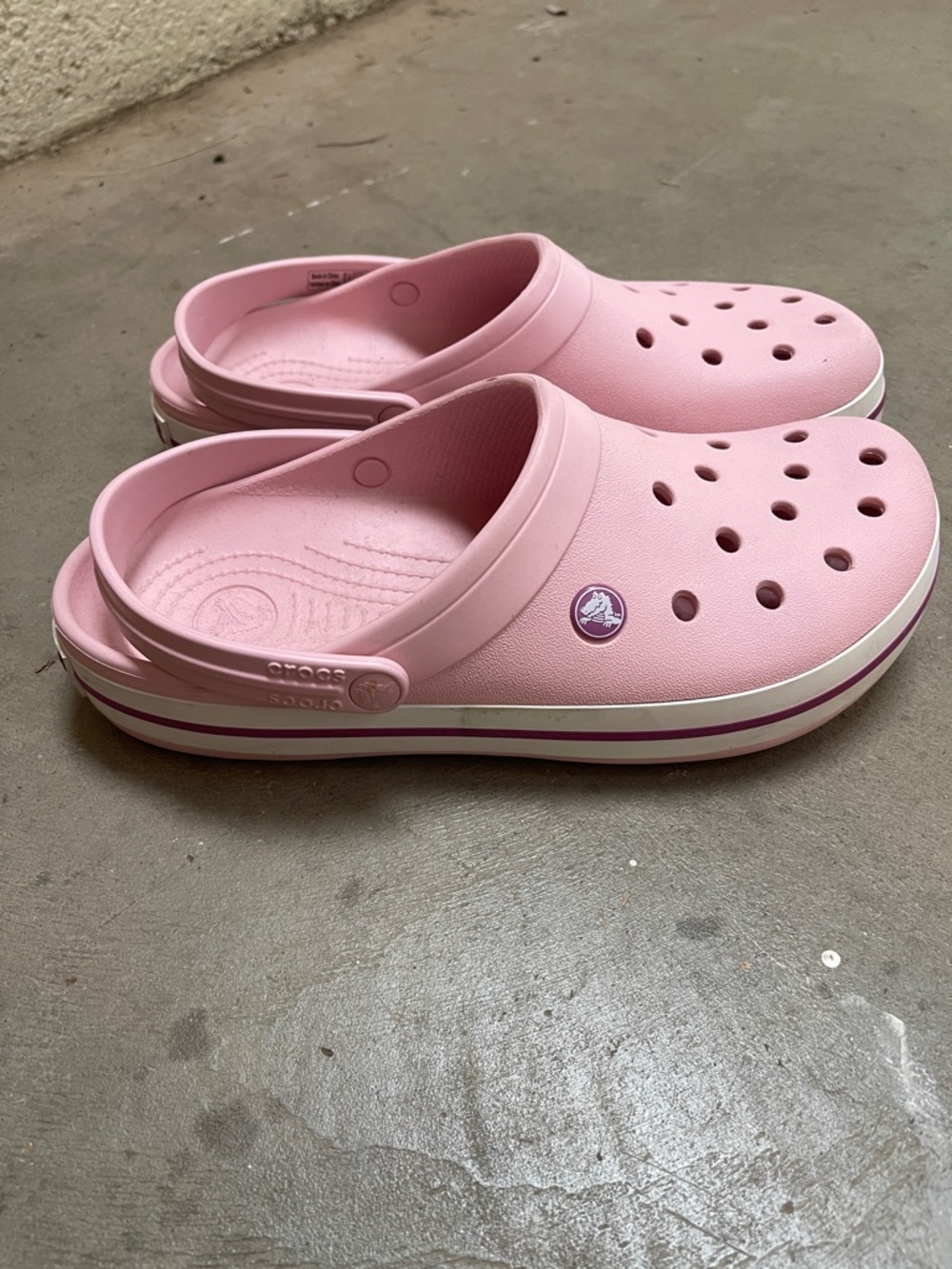 Crocs Pink Croc-Style Comfort Clogs 12W 10M